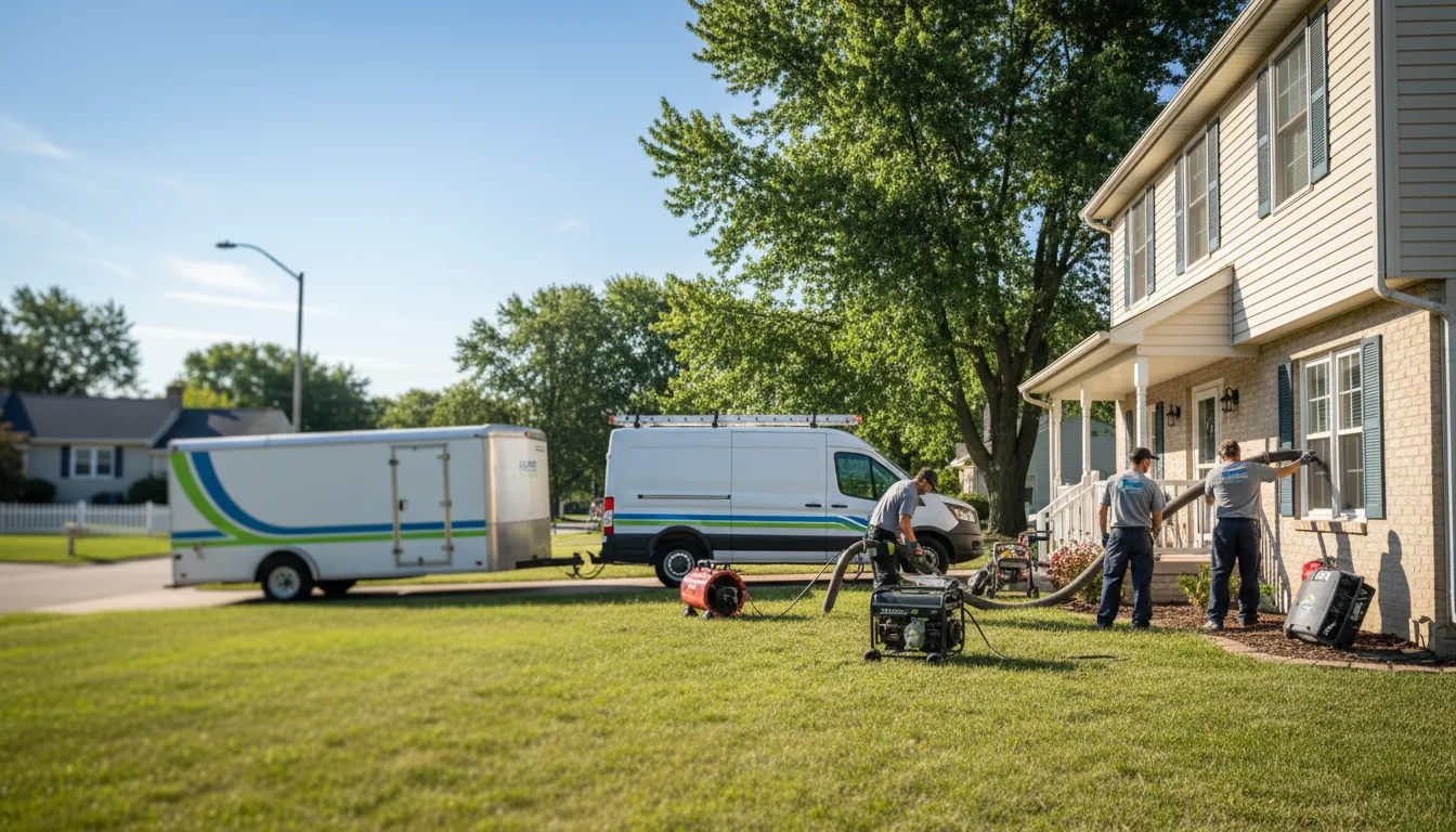 Flooded Basement Restoration And Cleanup With Repair in Farmersville, IL near me